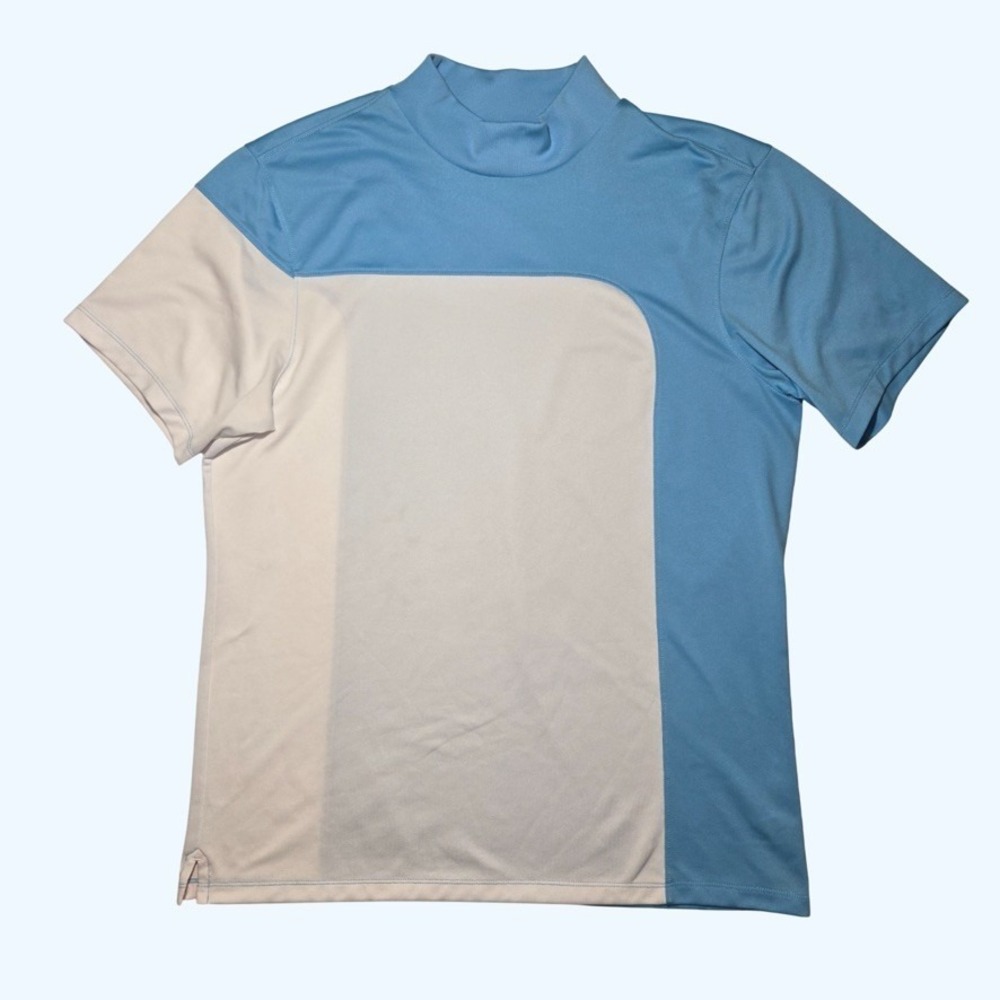 J.Lindeberg Stockholm Mens XL Golf Shirts Lot of 2 Blue White Polo Mock Neck Tee - Picture 7 of 13